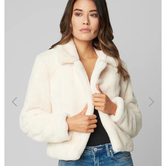 Blank NYC Jackets & Blazers - BLANK NYC Ivory Faux Fur Jacket